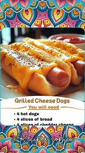 🧀🌭 Grilled Cheese Dogs 🔥🍞 A mash-up of two all-time favorites! This quick and crave-worthy combo brings together classic grilled cheese and juicy hot dogs for a fun, melty, golden sandwich that’s perfect for lunch, dinner, or game day. recipe👇👇💬 | Recipes sophia