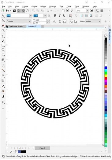 CorelDRAW circle pattern design with Ideas
