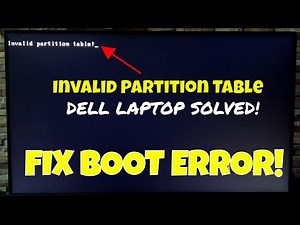 Fixing Invalid Partition Table on Boot | Dell Laptop Troubleshooting 👨🏾‍💻