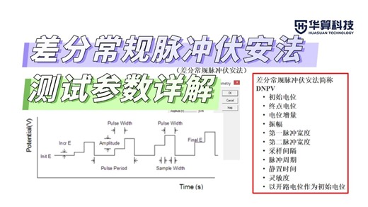 【电化学与电催化】差分常规脉冲伏安法（DNPV）测试参数详解！| 华算科技_哔哩哔哩_bilibili