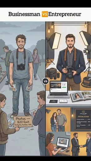 Businessman vs Entrepreneur – The Real Difference 💼🚀