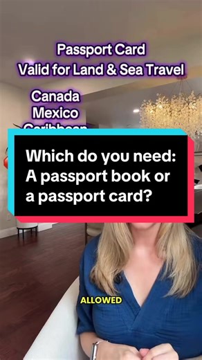 Passport book vs. passport card — and yes, it matters more than you think ✈️🛳️ If you’re planning international travel, here’s the quick breakdown: 📘 Passport Book • Required for all international air travel • Valid for international land, sea, and air entry • Standard for Europe, Caribbean, Asia, etc. • Larger booklet with visa pages 💳 Passport Card • Only valid for land & sea travel to Canada, Mexico, Bermuda, and the Caribbean • NOT valid for international flights • Wallet-sized and less e