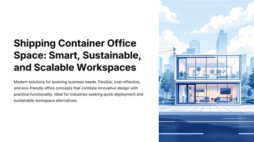 Shipping Container Office Space Smart, Sustainable, and Scalable Workspaces