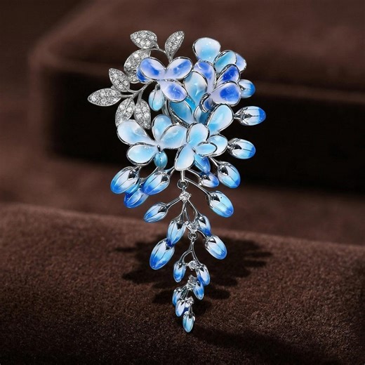 Floral Brooch Pin, Wisteria Flower Lapel Accessory, Statement Lapel Accessory - Etsy