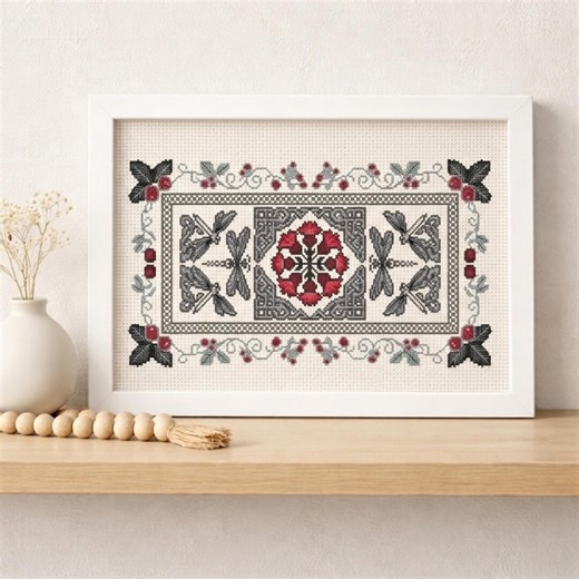 Modern Dragonfly Cross Stitch Pattern PDF Counted Chart DMC Aida - Etsy