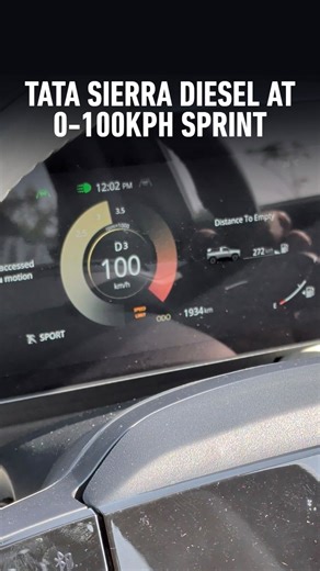 Time to test the 0-100kph acceleration of the Tata Sierra 1.5 diesel AT 💨 Stay tuned for our review, going live on December 8 at 11am . . . [tata sierra acceleration, tata sierra 0-100kph, autocar india] @tatamotorscars @thetatasierra #tatasierra #sierra #autocarindia | Autocar India