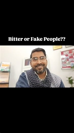 RJ Vibrant Vinay on Instagram: "Stay away from fake people but always be with bitter and real people. #bitter #fake #real #peaple #relatable"