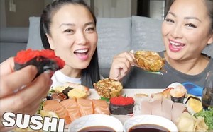 【SAS VLOGS】s姐和姐妹吃寿司生鱼片~