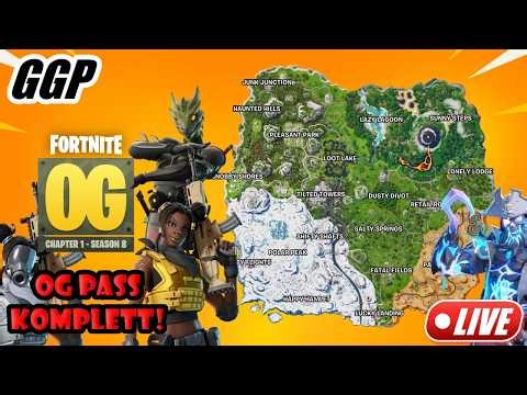 🦎☠️🪙🌋 OG Pass komplett freischalten! | 🔥🔵 Fortnite OG Kapitel 1 Season 8! | Fortnite Live