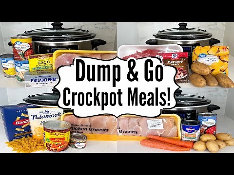 6 DUMP & GO SLOW COOKER MEALS | Tasty Crockpot Dinner Recipes Made EASY | Julia Pacheco