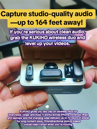 KUKIHO Wireless Lavalier Mics for Clear Audio