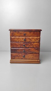 Handmade Wooden Jewelry Chest , 5 Drawer Decorative Miniature Dresser , Thuya Wood Finish Storage Box - Etsy