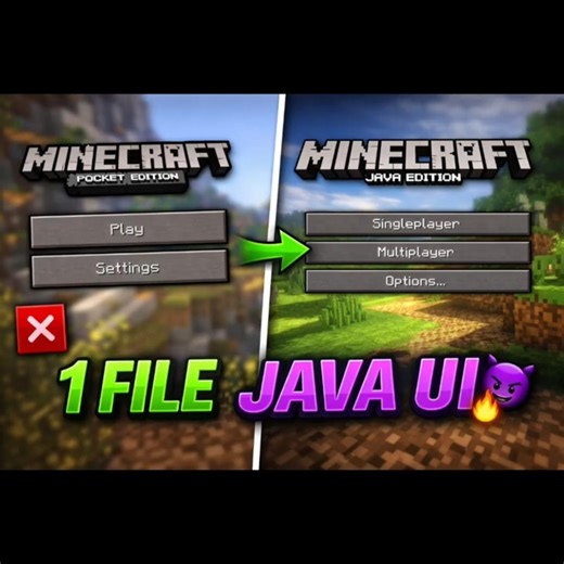 Minecraft Pocket Edition me Java-Style UI 😳 | 1 File Only | No Mod