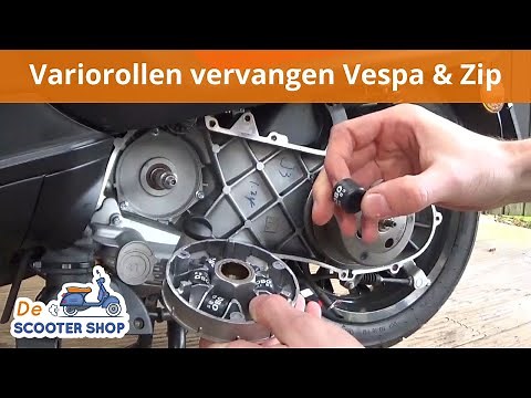 Variorollen + variogeleiders vervangen Vespa & Piaggio Zip | Montagevideo - De Scooter Shop