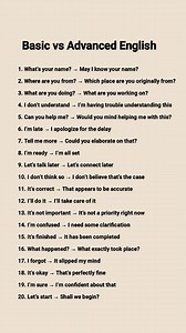 Basic vs Advanced English. | English Speaking