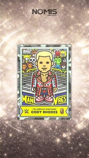 Cody Rhodes BABY MILO® /10 from the WWE BAPE® Topps Collection. Nomis Breaks.
