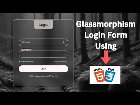 How to Create Modern Login Form using HTML & CSS | Glassmorphism