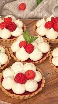 Himbeer-Vanille Tartelettes | Rezept in der Beschreibung! #rezept #dessert