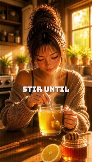 🍯 Sore throat? Stop scrolling and try this simple honey + warm water home remedy! ✨