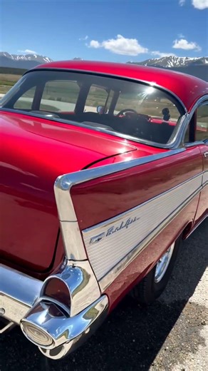 1957 Chevy still turns heads everywhere.Built decades ago but the design still stands out.