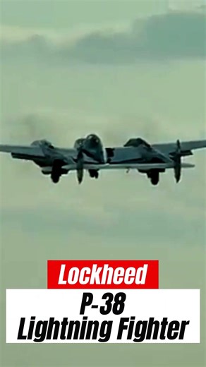 Lockheed P-38 Lightning Fighter | WWII Twin-Boom Legend | Dogfight, Flyby & Sound #aviation #shorts