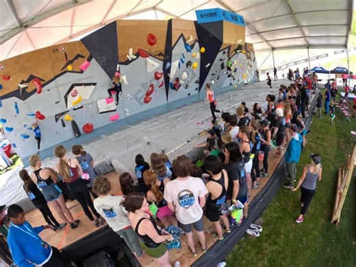 Eagle Climbing and Fitness athletes compete at Mountain Games youth climbing competition