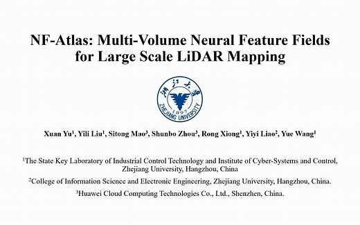 NF-Atlas: Multi-Volume Neural Feature Fields for Large Scale LiDAR Mapping