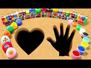 Big Toothpaste Eruption from Heart and Hand holes, Balloons Fanta, 7up, Mtn Dew, Coca cola vs Mentos