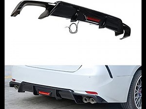 Arkdeffon Rear Bumper Diffuser with LED Light Toyota Camry 2018-2022 (Glossy Black) Install