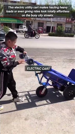 Electric Powered Utility Cart Moving Heavy Loads Effortlessly Now