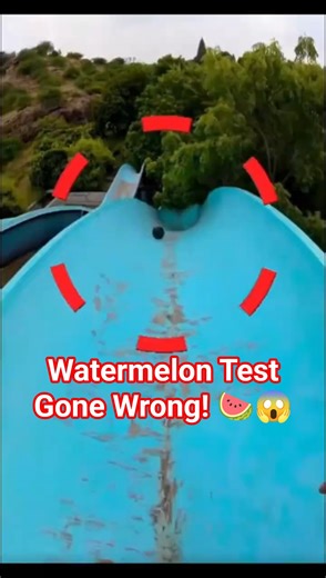 👉 Man Throws Watermelon Down a Slide… You Won’t Believe What Happens! 😱 #Slide #viral #YouTubeShorts