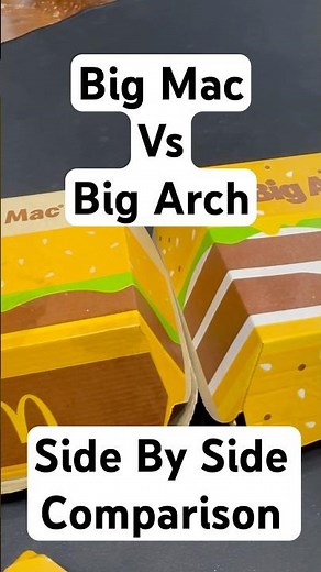Big Mac Vs Big Arch Size Comparison #mcdonalds #bigarch #bigmac
