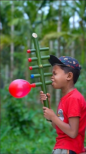 Bamboo Creations Using Five Colourful Balloons #toys #shorts