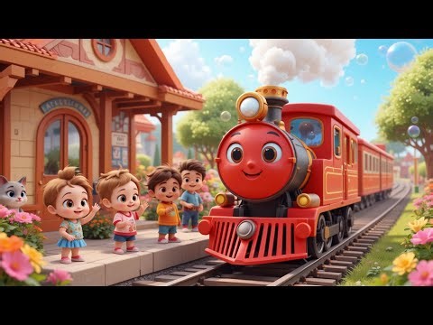 My First Train Ride Choo Choo 🚂 | Fun Nursery Rhymes & Baby Songs for Toddlers | Learn Vehicles