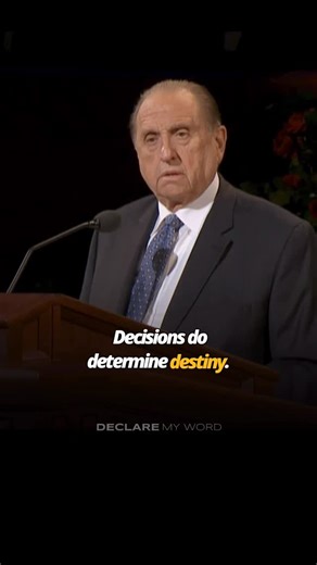 Kempe Naegle Nicoll • 𝑫𝒆𝒄𝒍𝒂𝒓𝒆 𝑴𝒚 𝑾𝒐𝒓𝒅 on Instagram: "🗣: #ThomasSMonson • “Decisions are constantly before us. To make them wisely, courage is needed—the courage to say no, the courage to say yes. Decisions do determine destiny. I plead with you to make a determination right here, right now, not to deviate from the path which will lead to our goal: eternal life with our Father in Heaven. Along that straight and true path there are other goals: missionary service, temple marriage, Ch