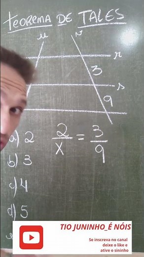 Aprenda como resolver, fazer teorema de Tales simples e fácil #matemática #teoremadetales #aprender