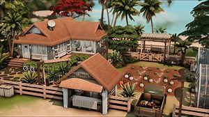 搬运：Sulani Beach Farm 🍍 ｜ The Sims 4 Speed Build (No CC)