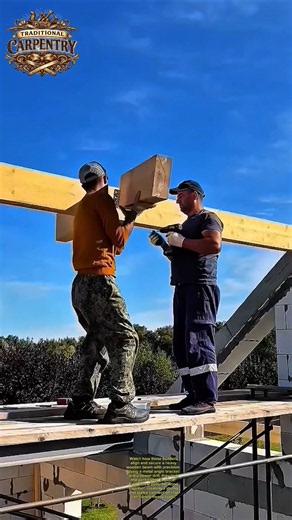 Perfect Beam Joint Hack! #construction #woodworking #tools #karpenter