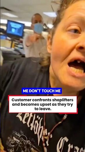 Customer Confronts Shoplifters at the Door 😳