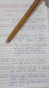 interrogative sentences...