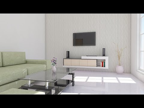 Interior design using Google Sketchup ( Living room )