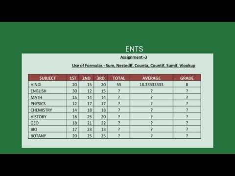 Assignment 3 - Let’s solve Assignment 3 from 50 ms excel assignments