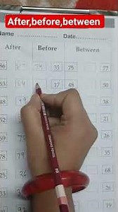 what comes after,before and between #ukg math worksheet #math worksheet #learning