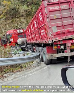 19K views · 67 reactions | Corner Escape Using Strong Stabilizer Arm #CargoTruckMove #HydraulicSupport #RoadManeuver #HeavyTransportSkill #PowerMotion | lamaestramiel | Facebook