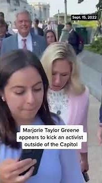 MTG Appears To Kick Activist In Video