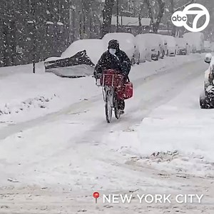 134K views · 4K reactions | Hats and gloves off to all of the hard-working folks making deliveries around the city today! Not easy to do in a snowstorm! ❄️ https://7ny.tv/3pCQ5RL | ABC7NY | Facebook