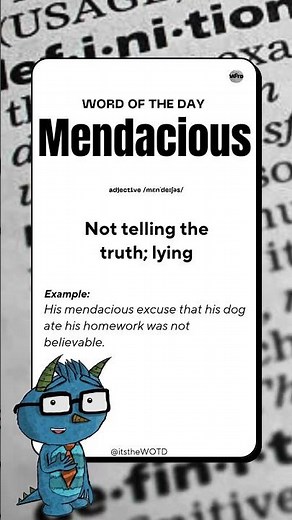Word of the Day - MENDACIOUS