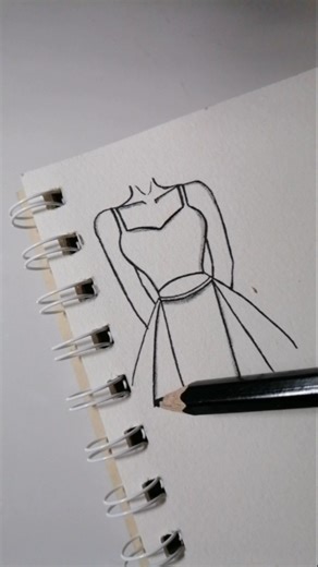 dress drawing 🎀🎨 #drawing #art #fashion #tutorial #sketch