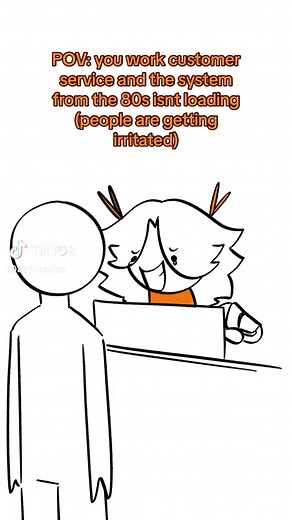 Frantic Tapping in Customer Service Animation