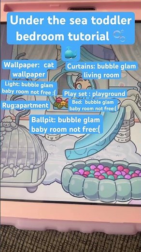 Under the sea toddler bedroom tutorial avatar world #roblox #kids #christmas #sea